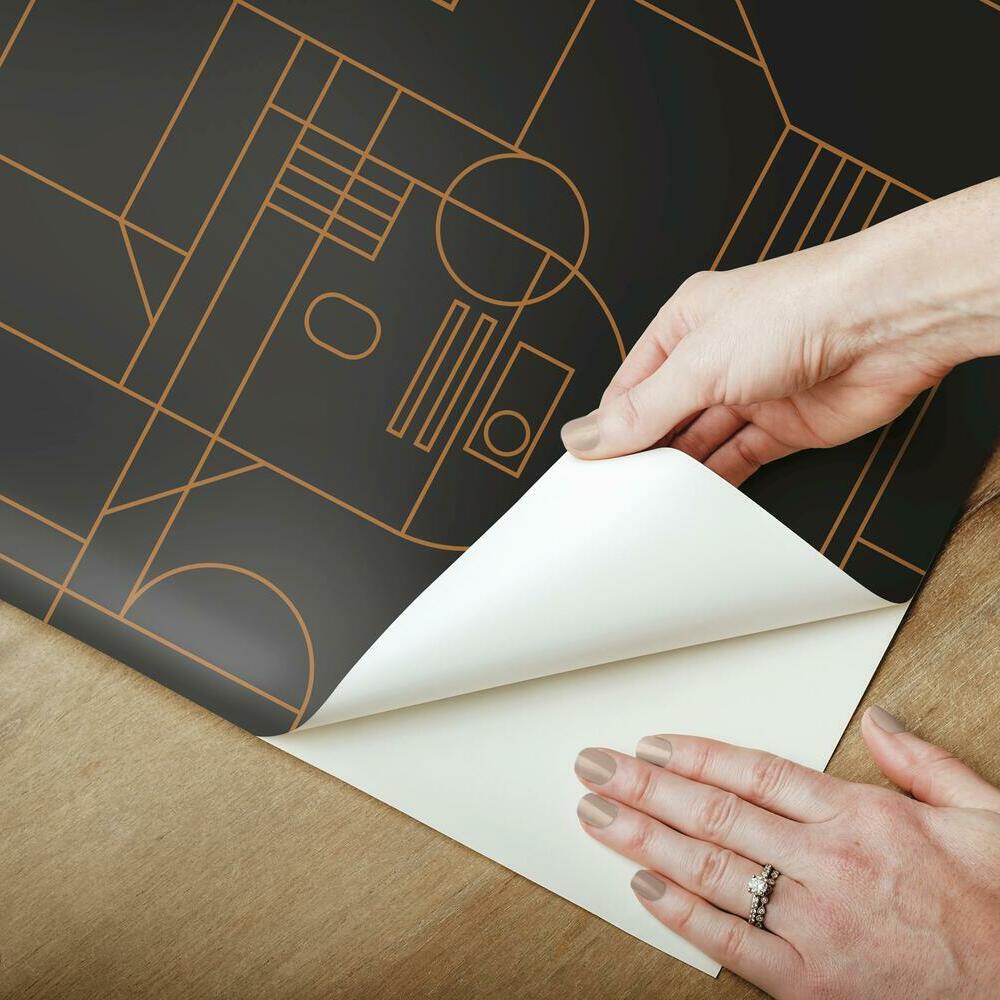 star-wars-r2d2-geometric-peel-and-stick-wallpaper-black-york-wallcoverings-rmk11784rl