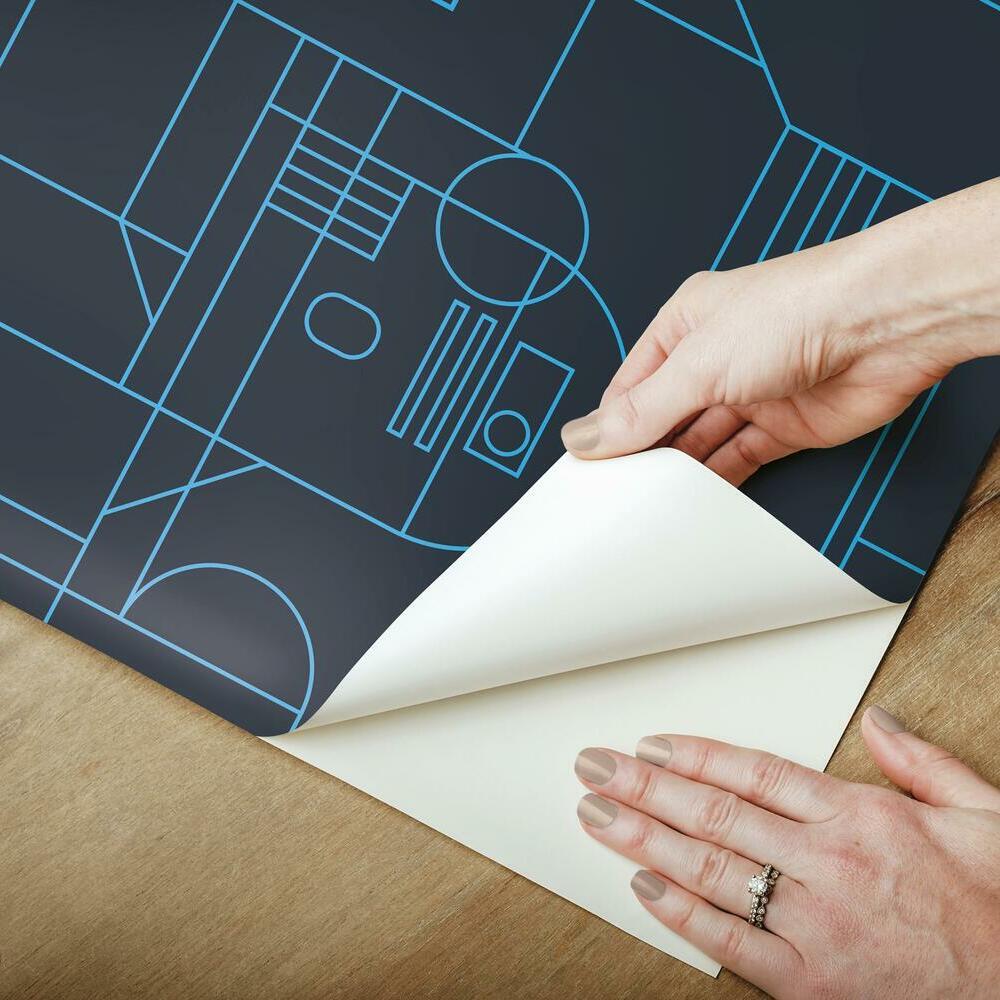 star-wars-r2d2-geometric-peel-and-stick-wallpaper-blue-york-wallcoverings-rmk11785rl