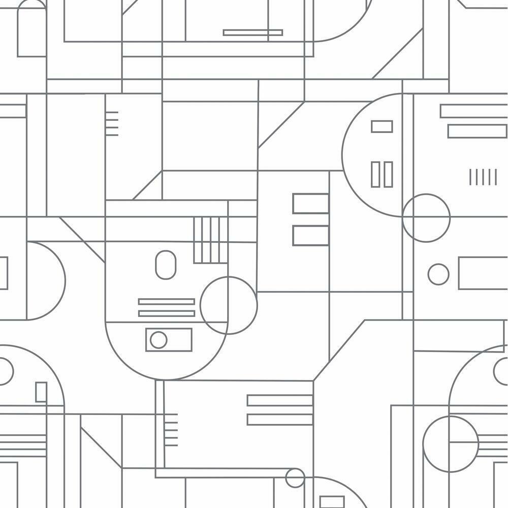 Star Wars R2D2 Geometric Peel and Stick Wallpaper - White - York Wallcoverings - RMK11786RL