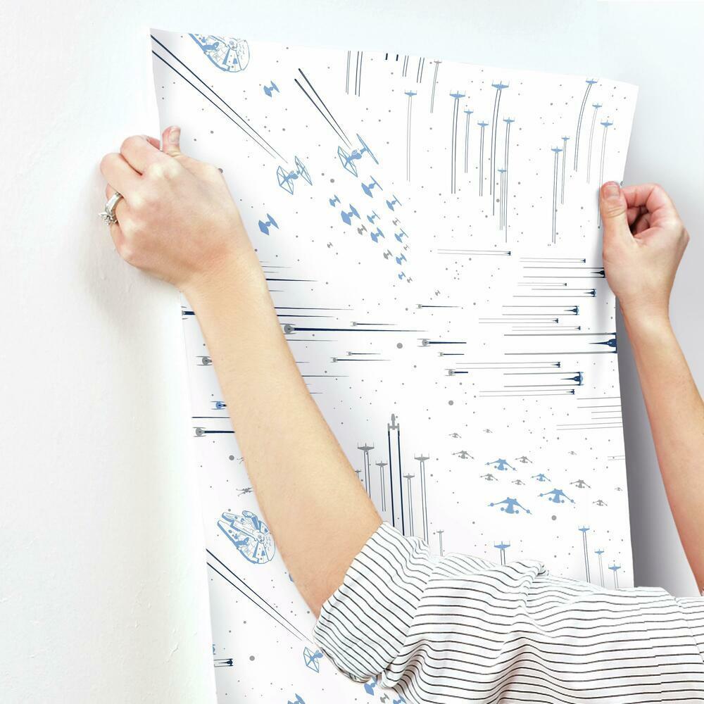 star-wars-galactic-battles-peel-and-stick-wallpaper-blue-york-wallcoverings-rmk11801wp