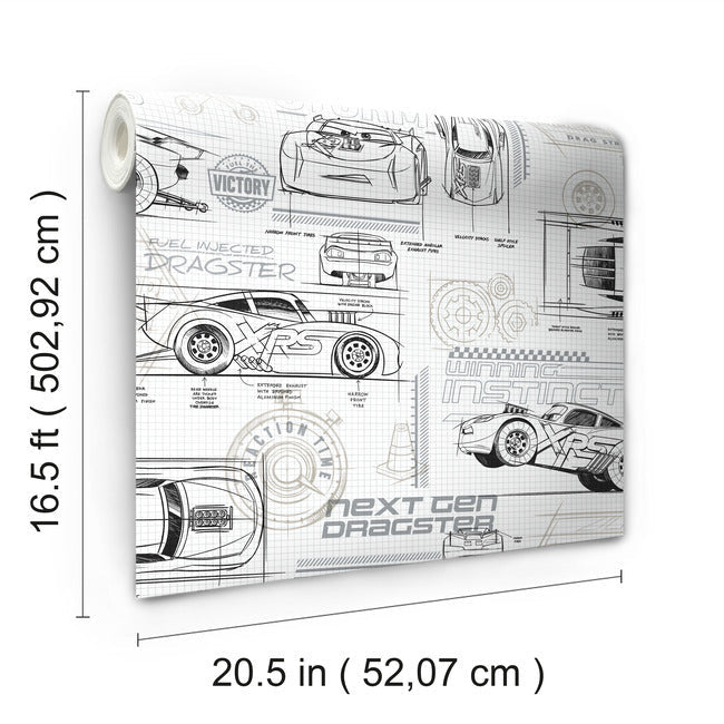 disney-and-pixar-cars-schematic-peel-and-stick-wallpaper-grey-york-wallcoverings-rmk11804wp