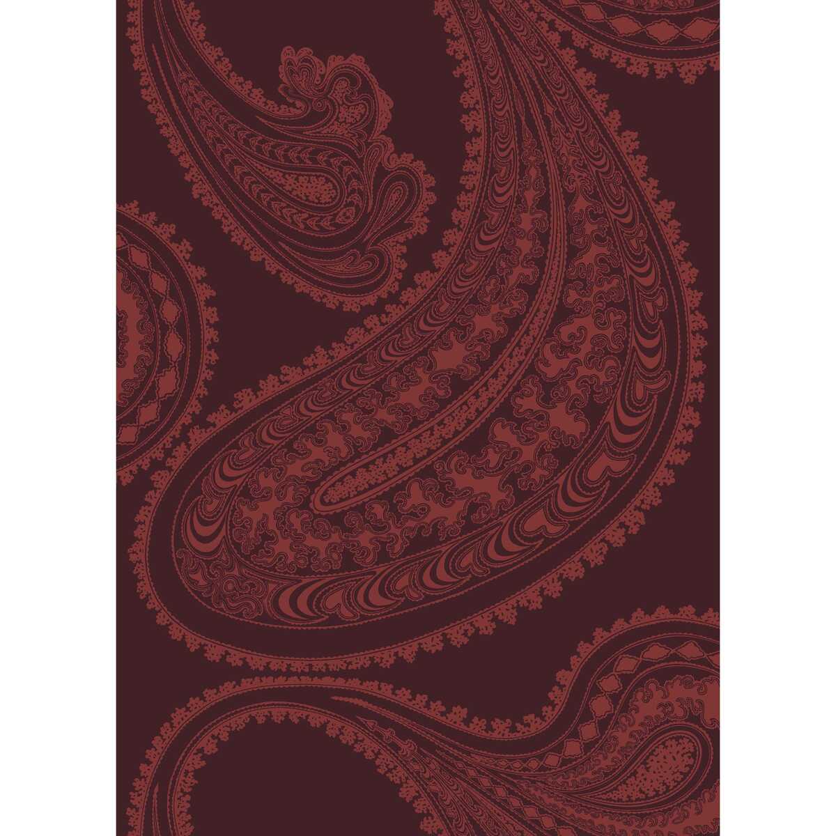 Rajapur Fabric Print - Rse On Drk Crim - COLE & SON Fabric