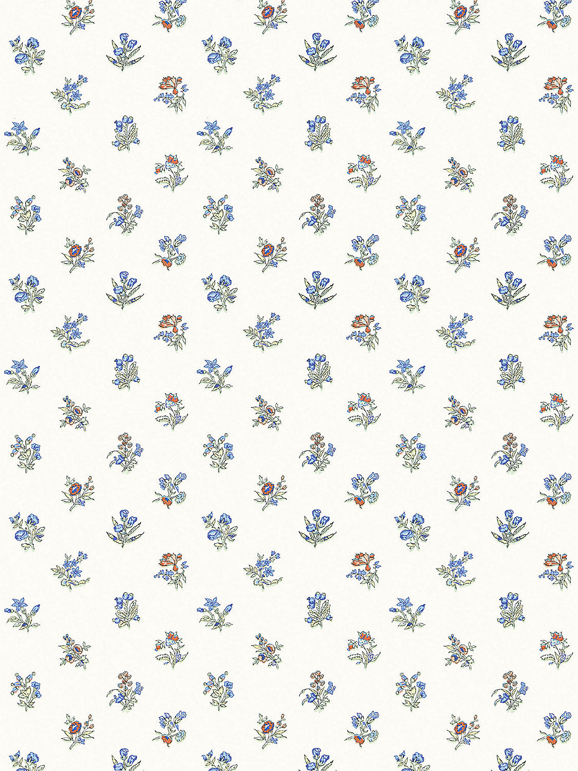 Summer Flora Wallcovering - Cobalt Rouge