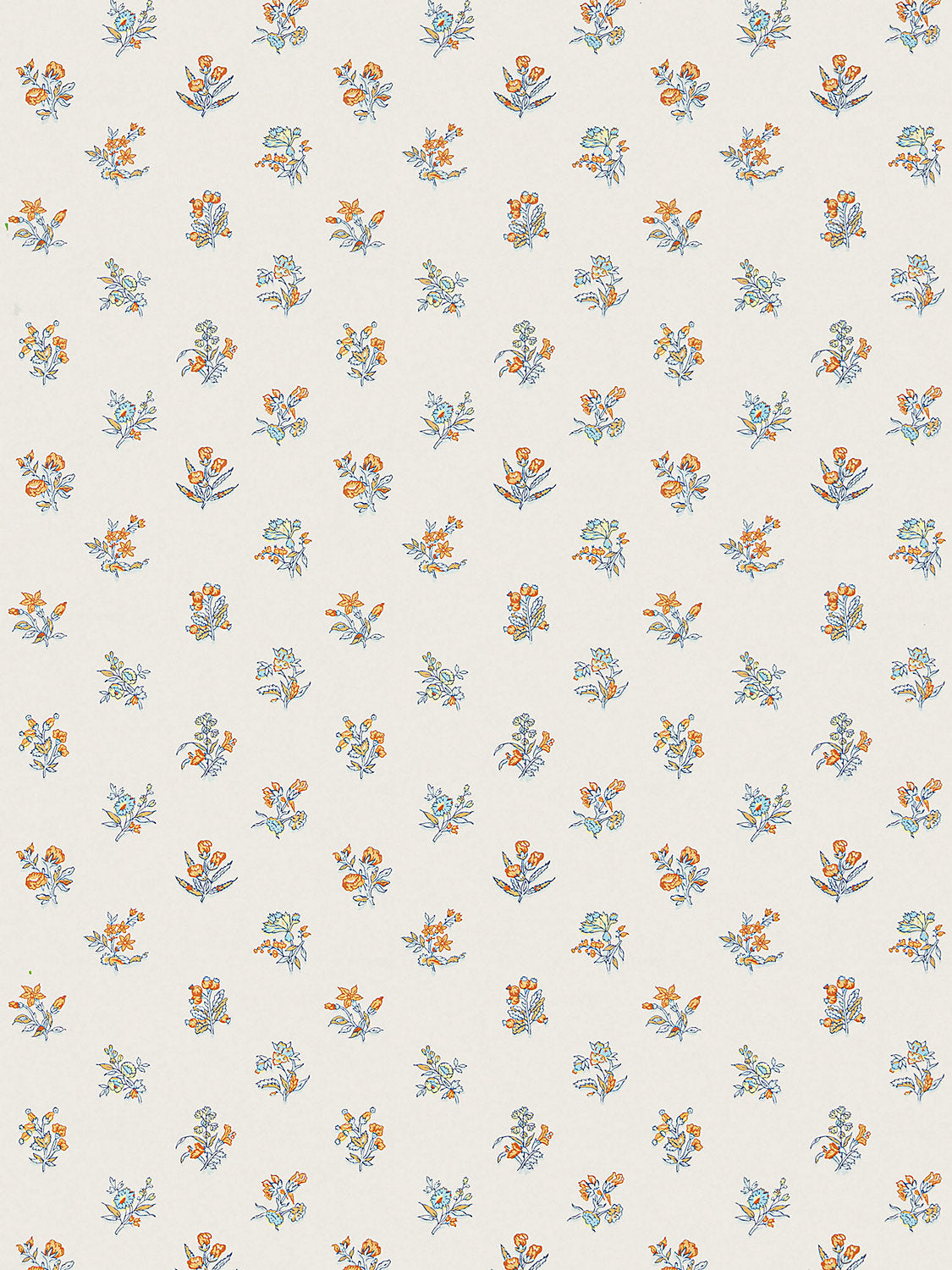 Summer Flora Wallcovering - Tangerine Sky - Scalamandre Wallpaper