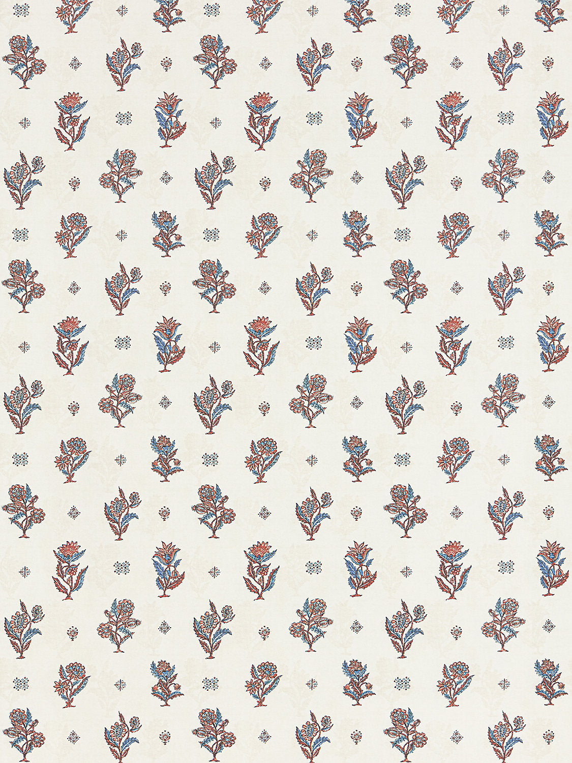 Calico Wallcovering - Ruby Peacock - Scalamandre Wallpaper