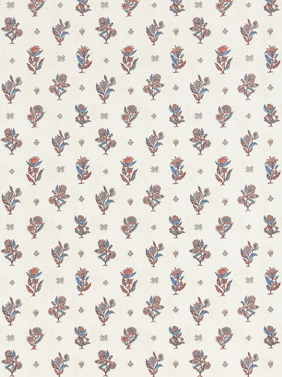 Calico Wallcovering wallpaper in Ruby Peacock by Scalamandré - Scalamandre Wallpaper