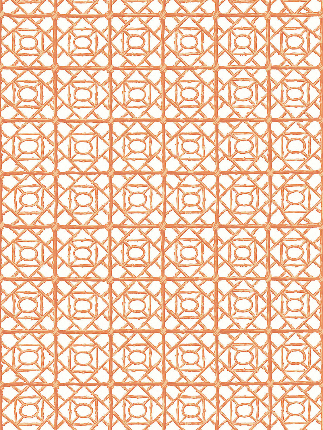Ormond Fret Wallcovering - Tangerine