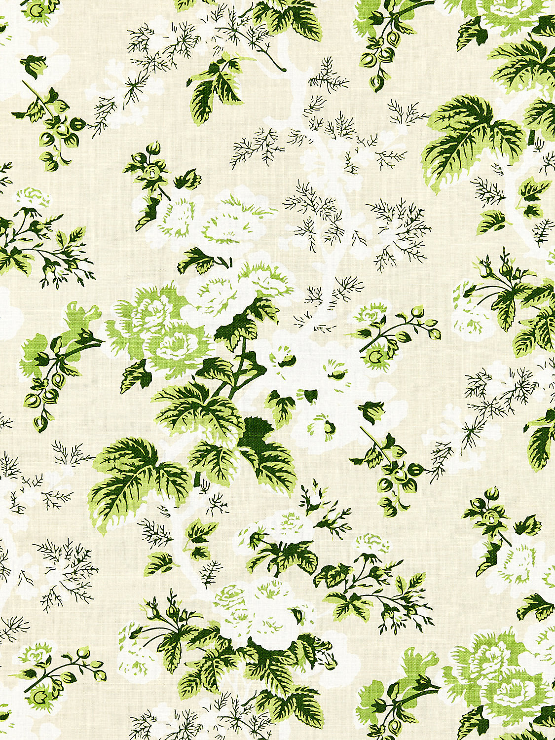Ascot Linen Print - Verdure