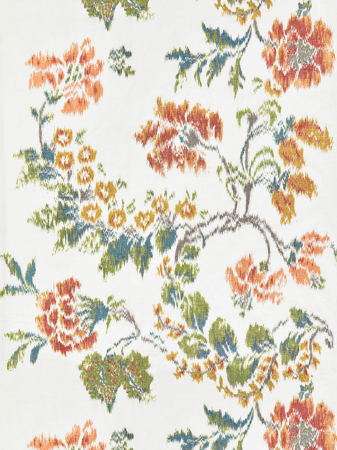 Kew Gardens Warp Print - Multi On Ivory