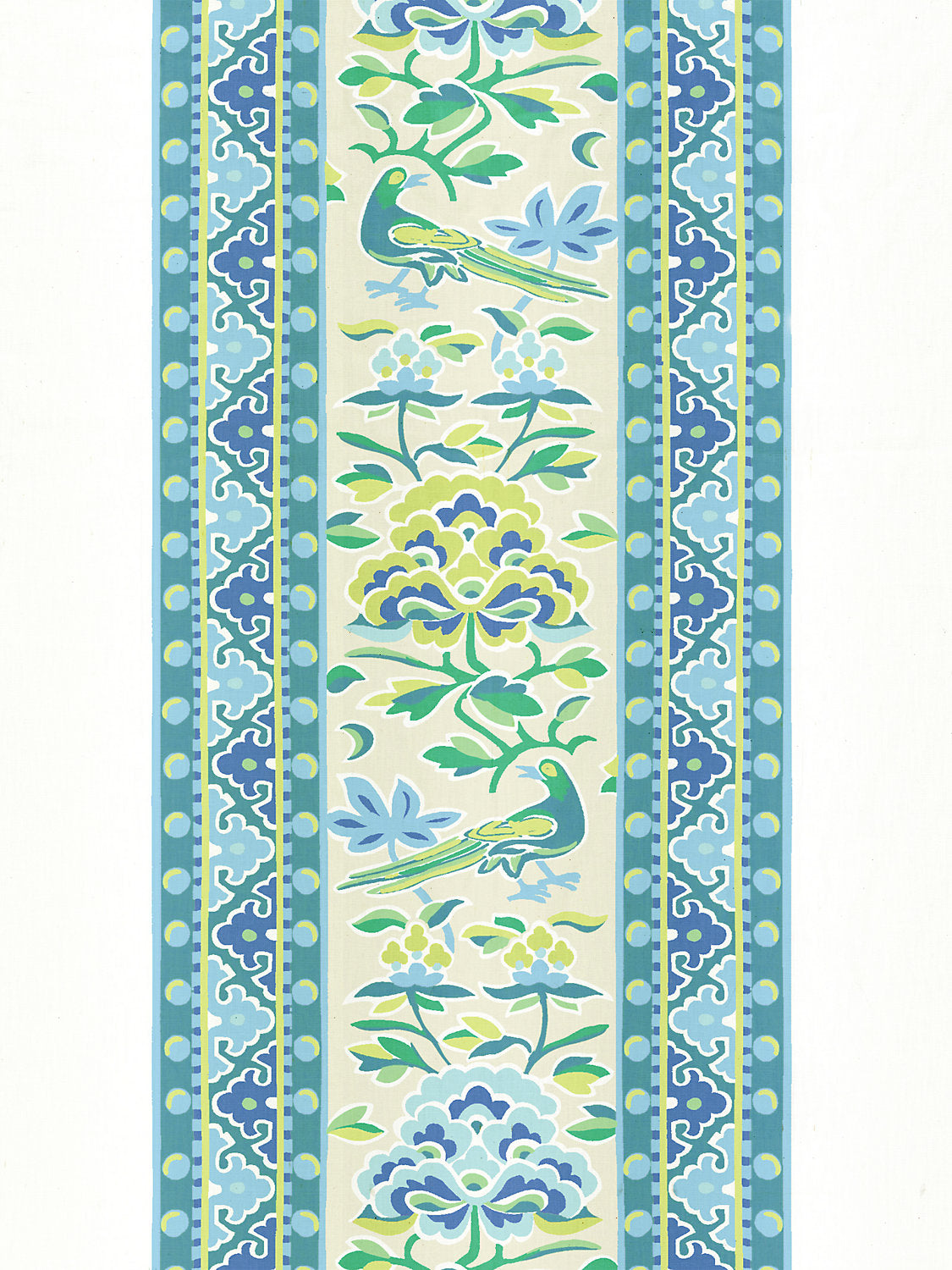 Royal Peony Linen Print - Coastal - Scalamandre Fabric