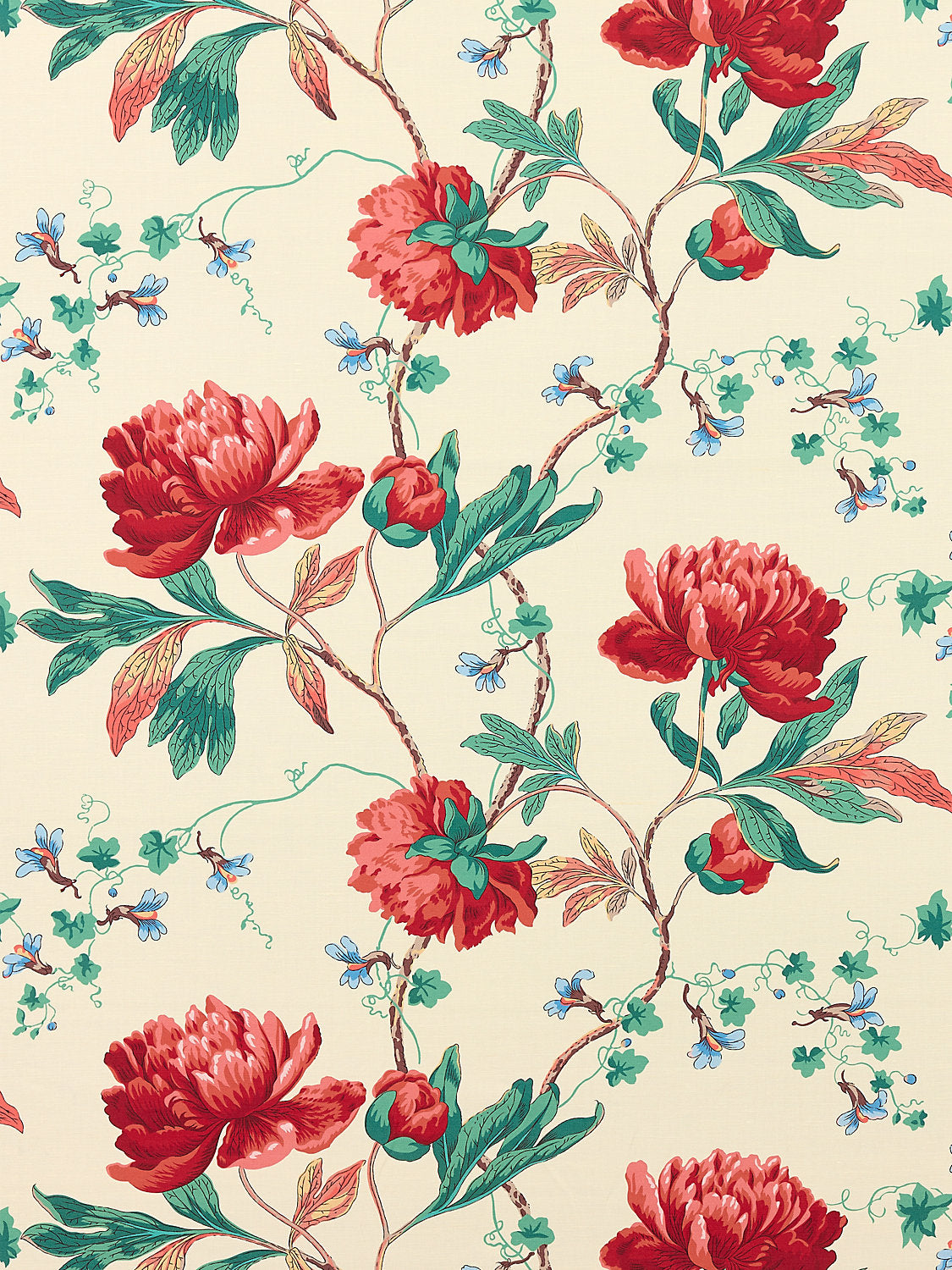 Isadora Print - Red Multi - Scalamandre Fabric