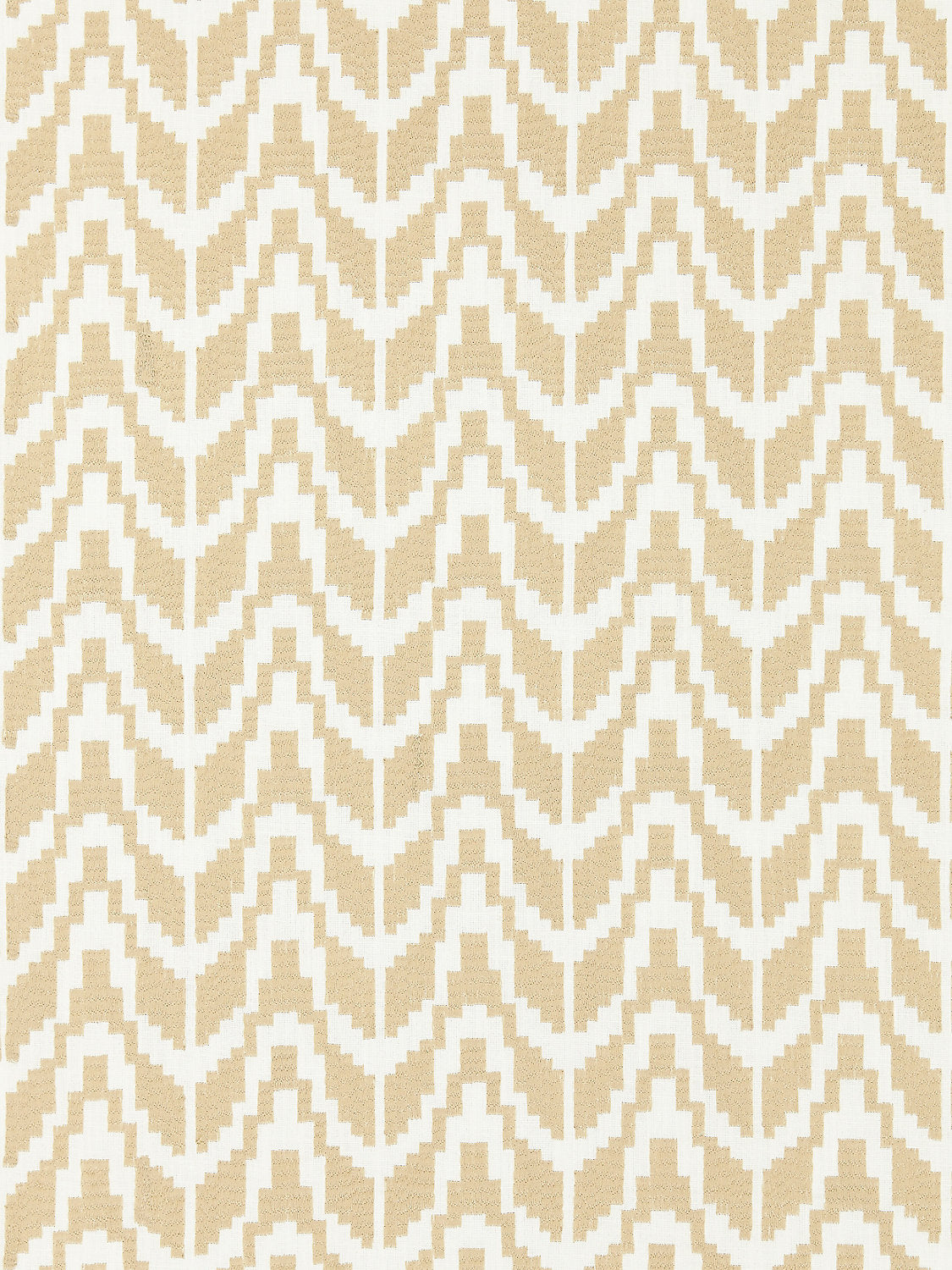 Chevron Embroidery - Straw - Scalamandre Fabric