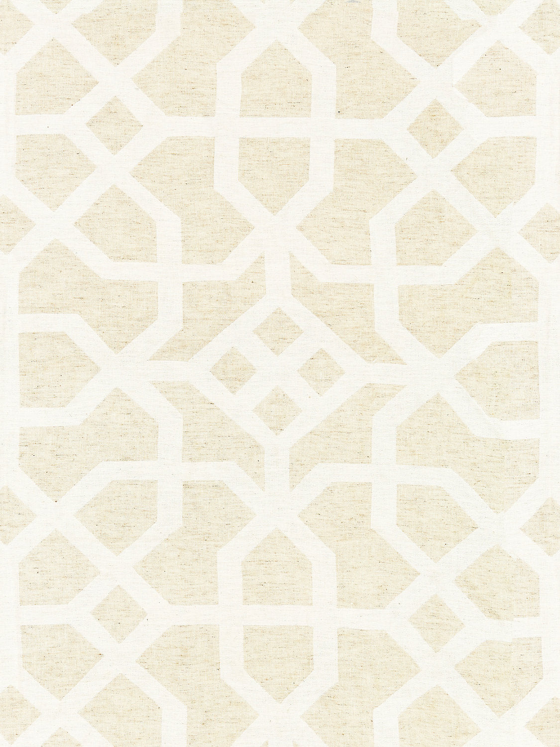 Linen Lattice - Natural & Ivory