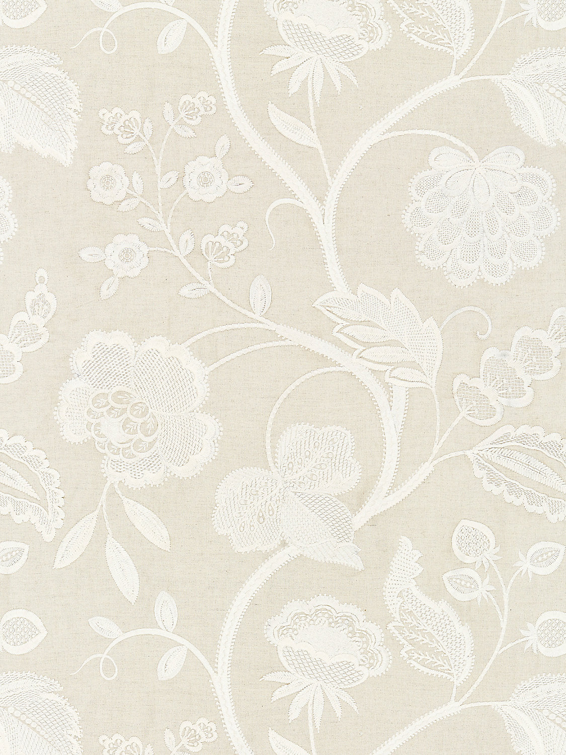 Kensington Embroidery - Flax - Scalamandre Fabric