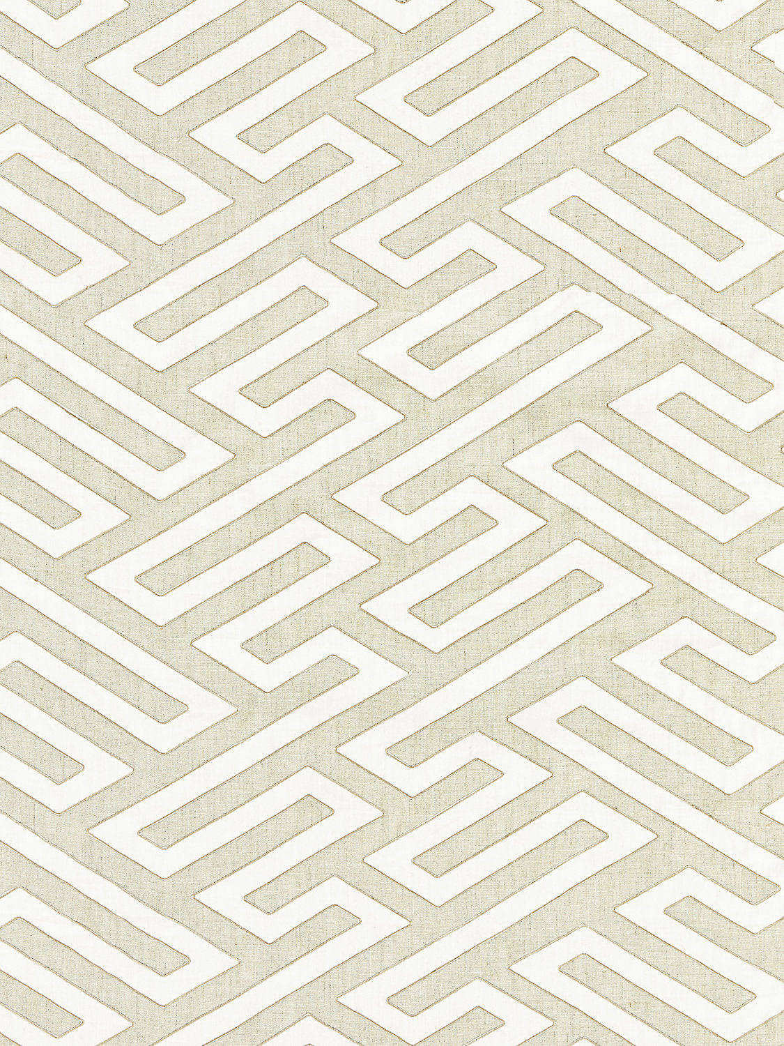 Canton Fret Applique - Linen