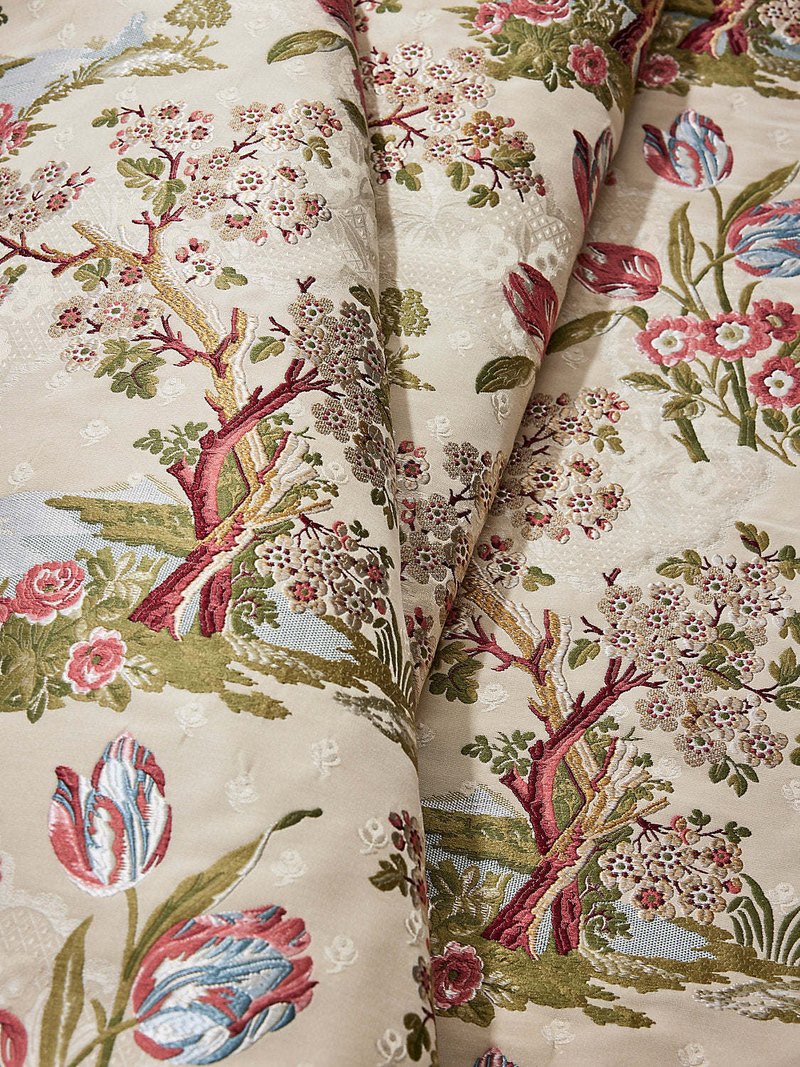 Avignon Brocade - Spring On Ivory - Scalamandre Fabric