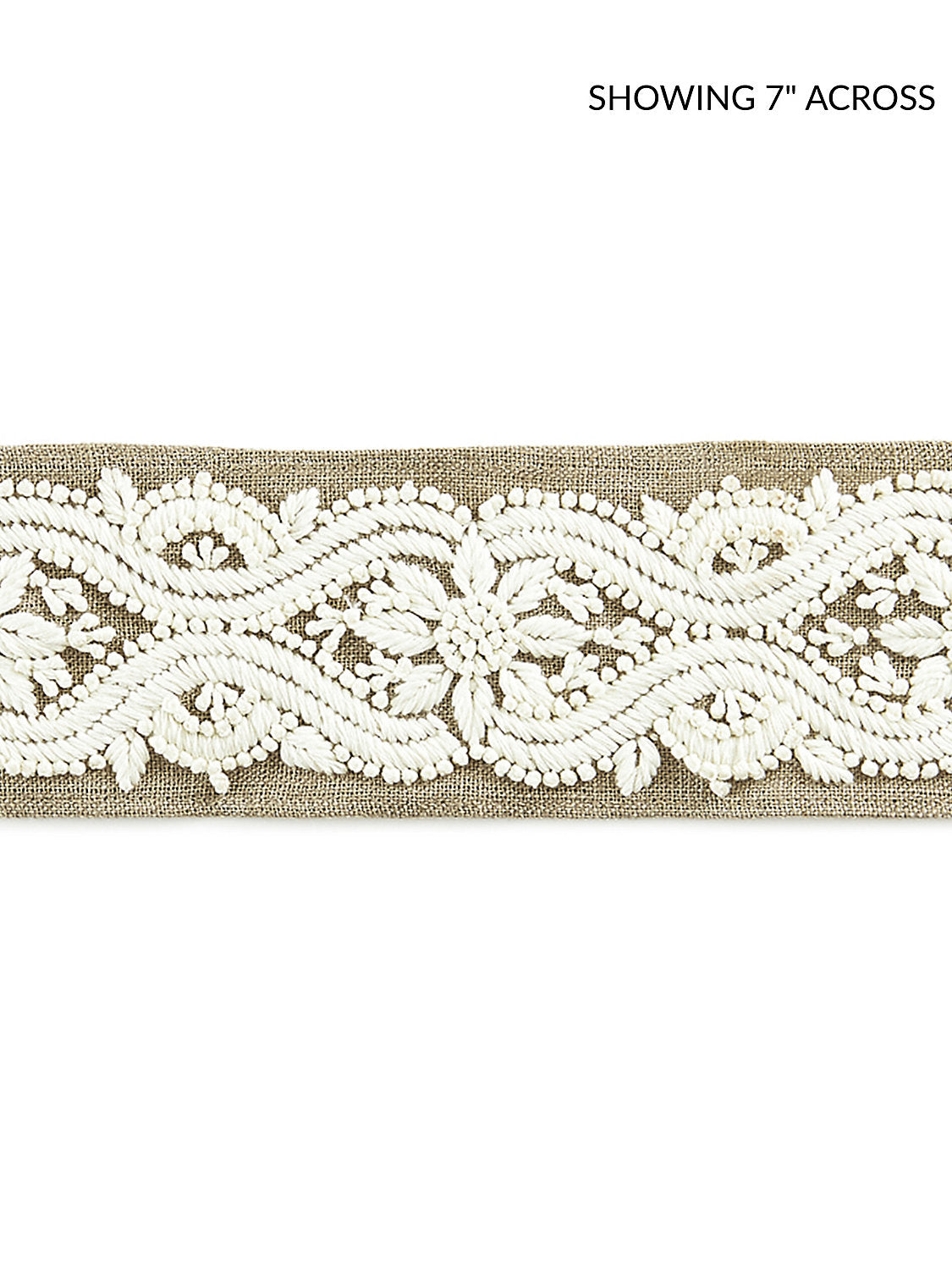 Linnea Embroidered Tape - Flax - Scalamandre Trim