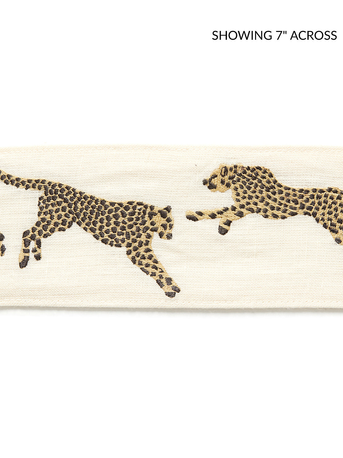 Leaping Cheetah Embrdry Tape - Dune - Scalamandre Trim
