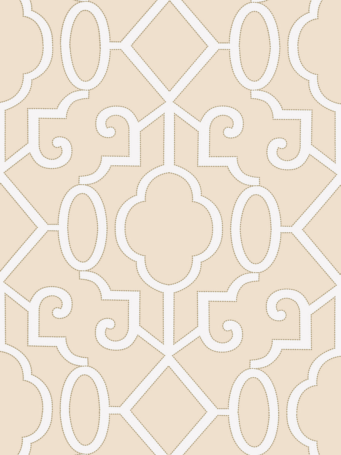 Ming Fretwork Wallpaper - Alabaster