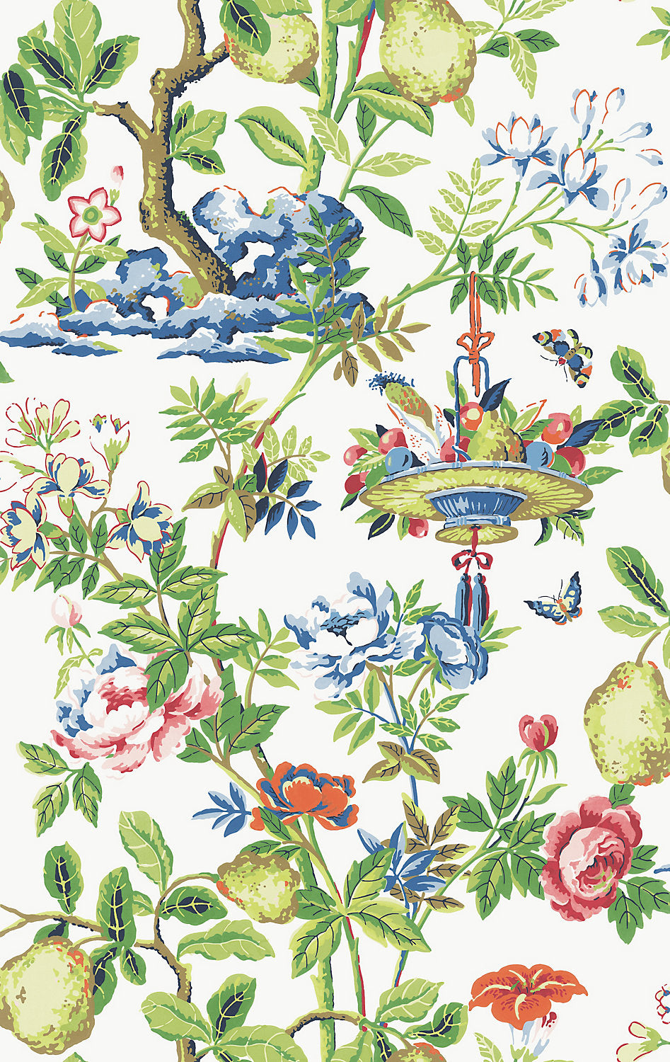 Shantung Garden | Removable - Bloom - Scalamandre Wallpaper