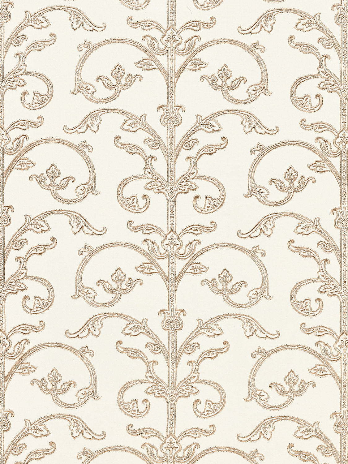 Saxony Scroll Wallcovering - Latte