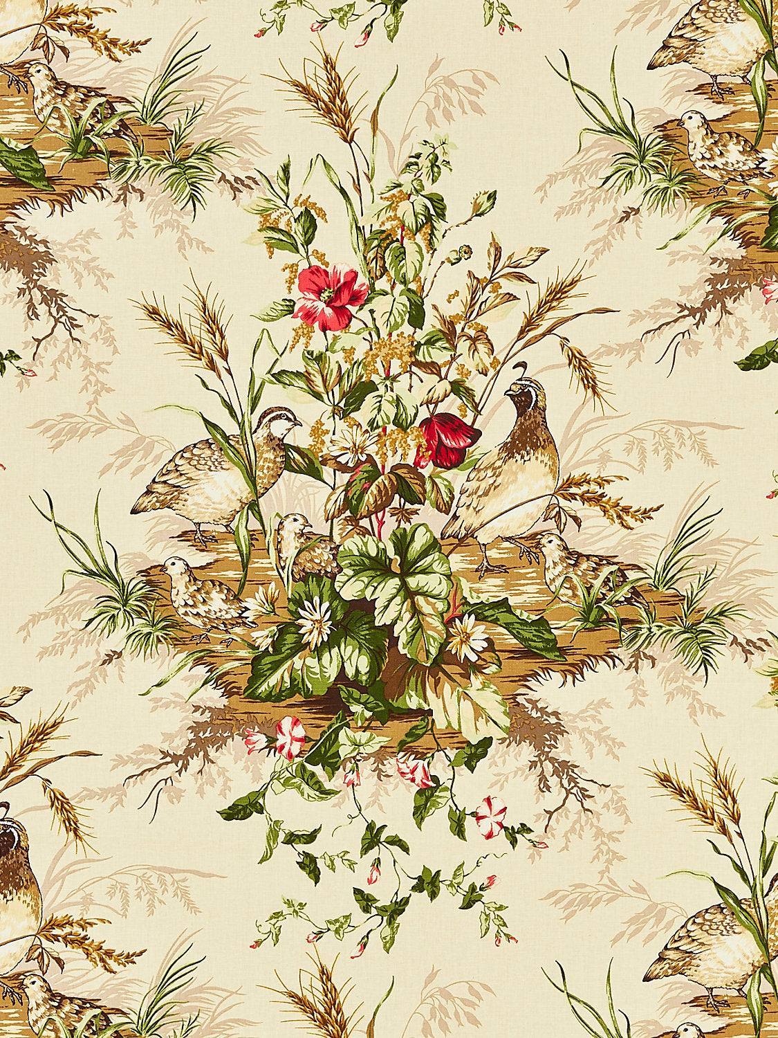 Edwin'S Covey Linen Print - Multi On Sisal - Scalamandre Tela