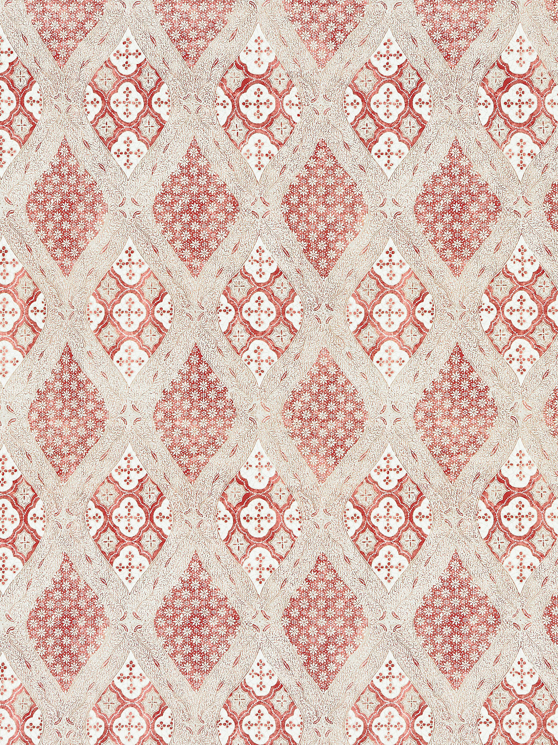 Farrah Print - Coral Spice - Scalamandre Fabric