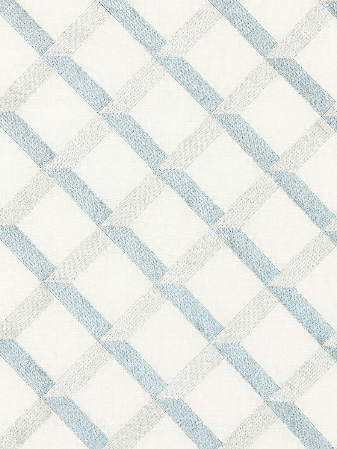 Lattice Embroidery - Water - Scalamandre Fabric