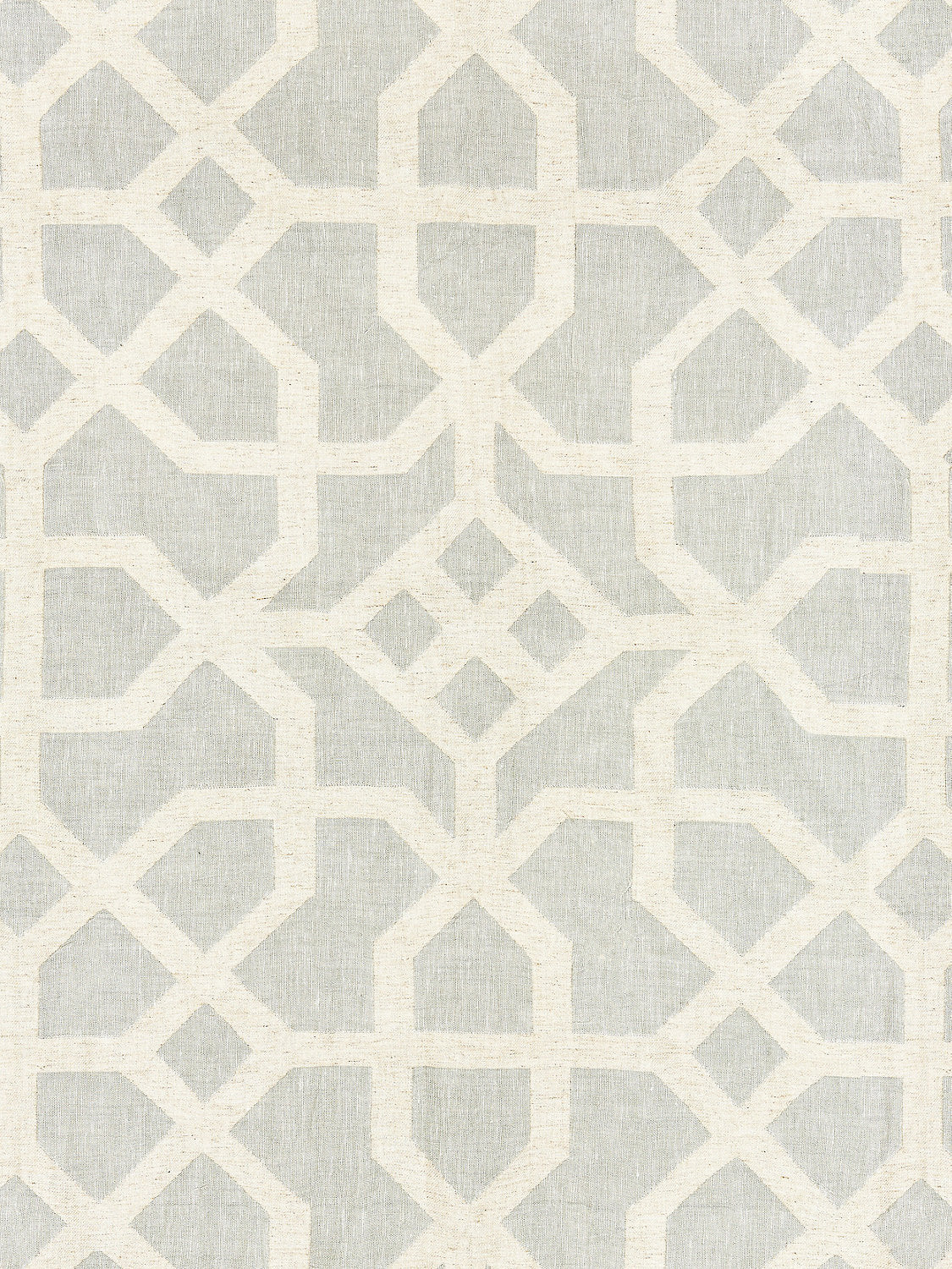 Linen Lattice - Mineral & Greige - Scalamandre Fabric