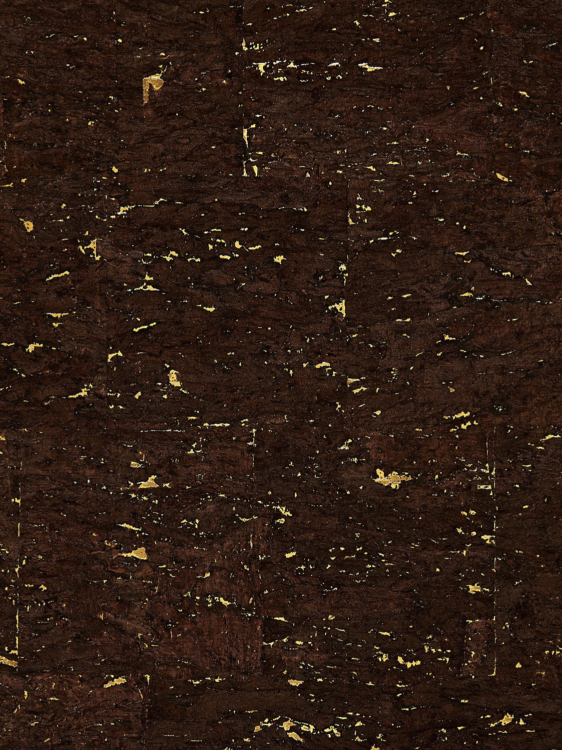 Carbonized Cork - Espresso & Gold - Scalamandre Wallpaper