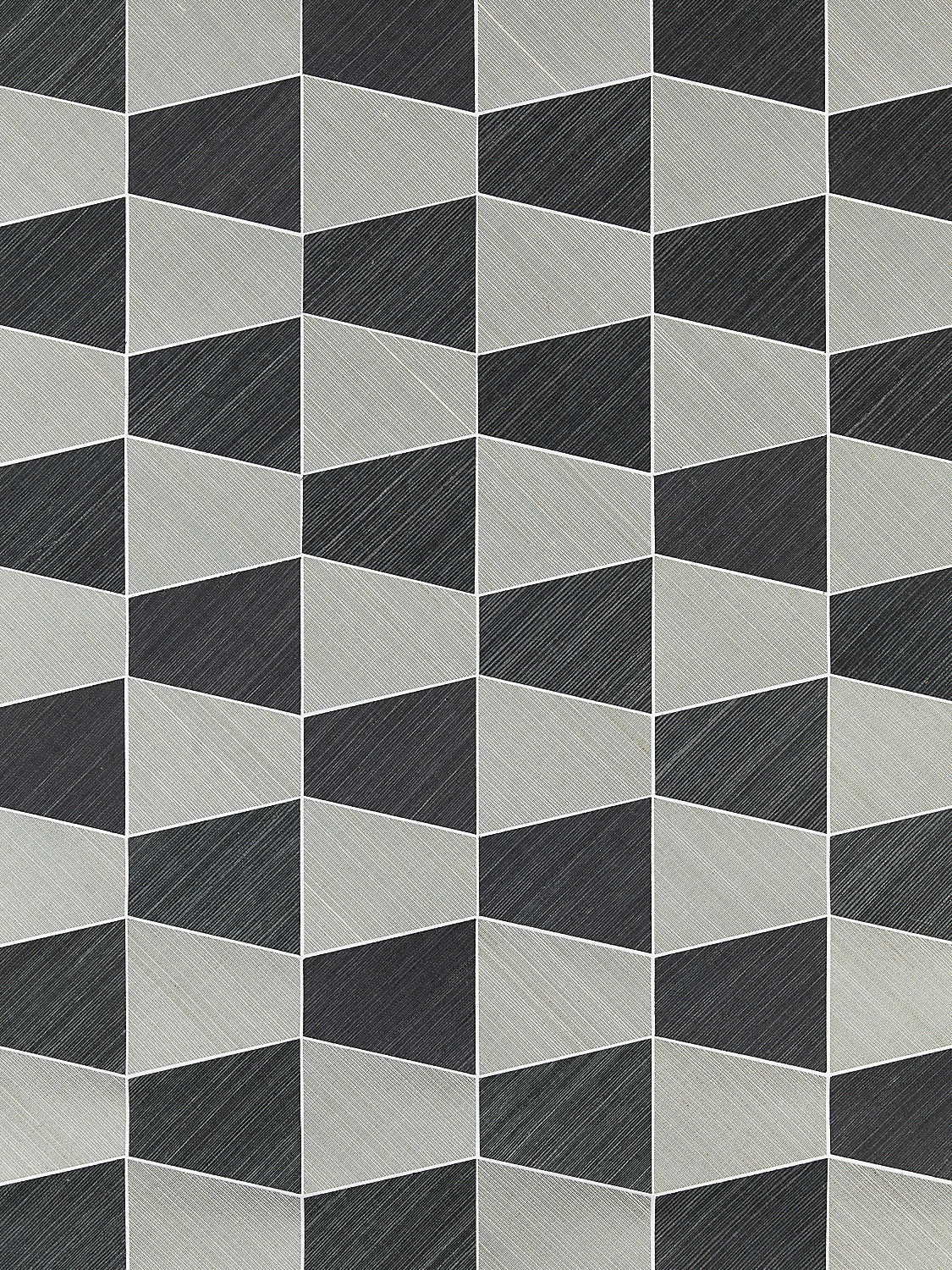 Staccato | Abaca & Sisal - Nickel & Onyx - Scalamandre Wallpaper