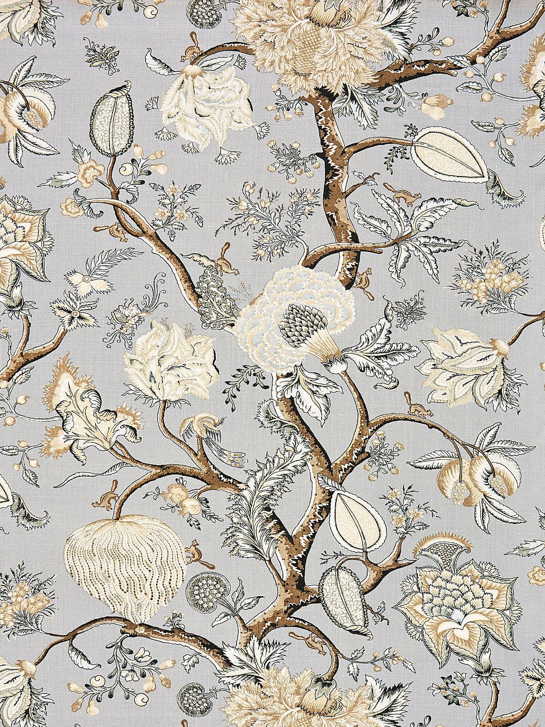 Pondicherry Linen Print - Mineral - Scalamandre Fabric