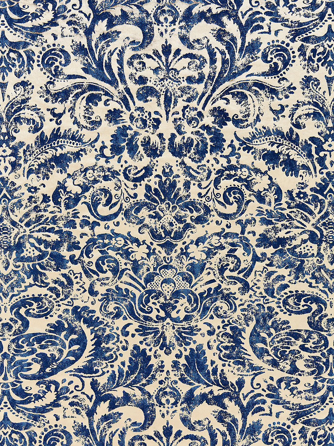 Palladio Velvet Damask - Lapis - Scalamandre Fabric