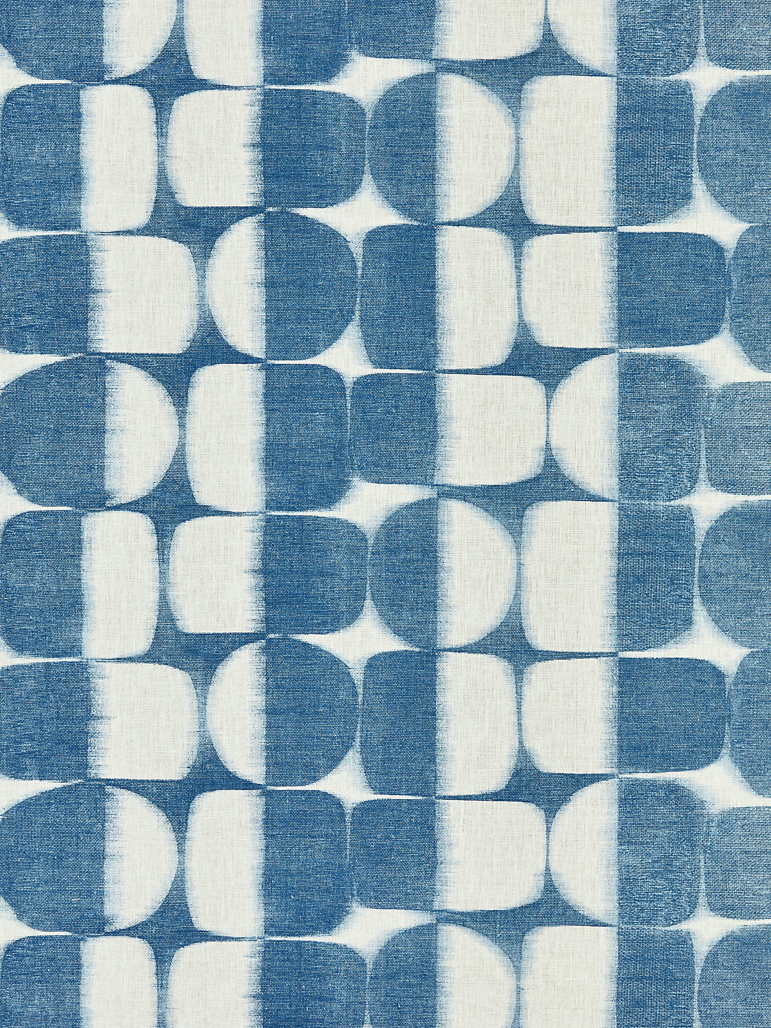 Rift Linen Print - Blueprint - Scalamandre Fabric