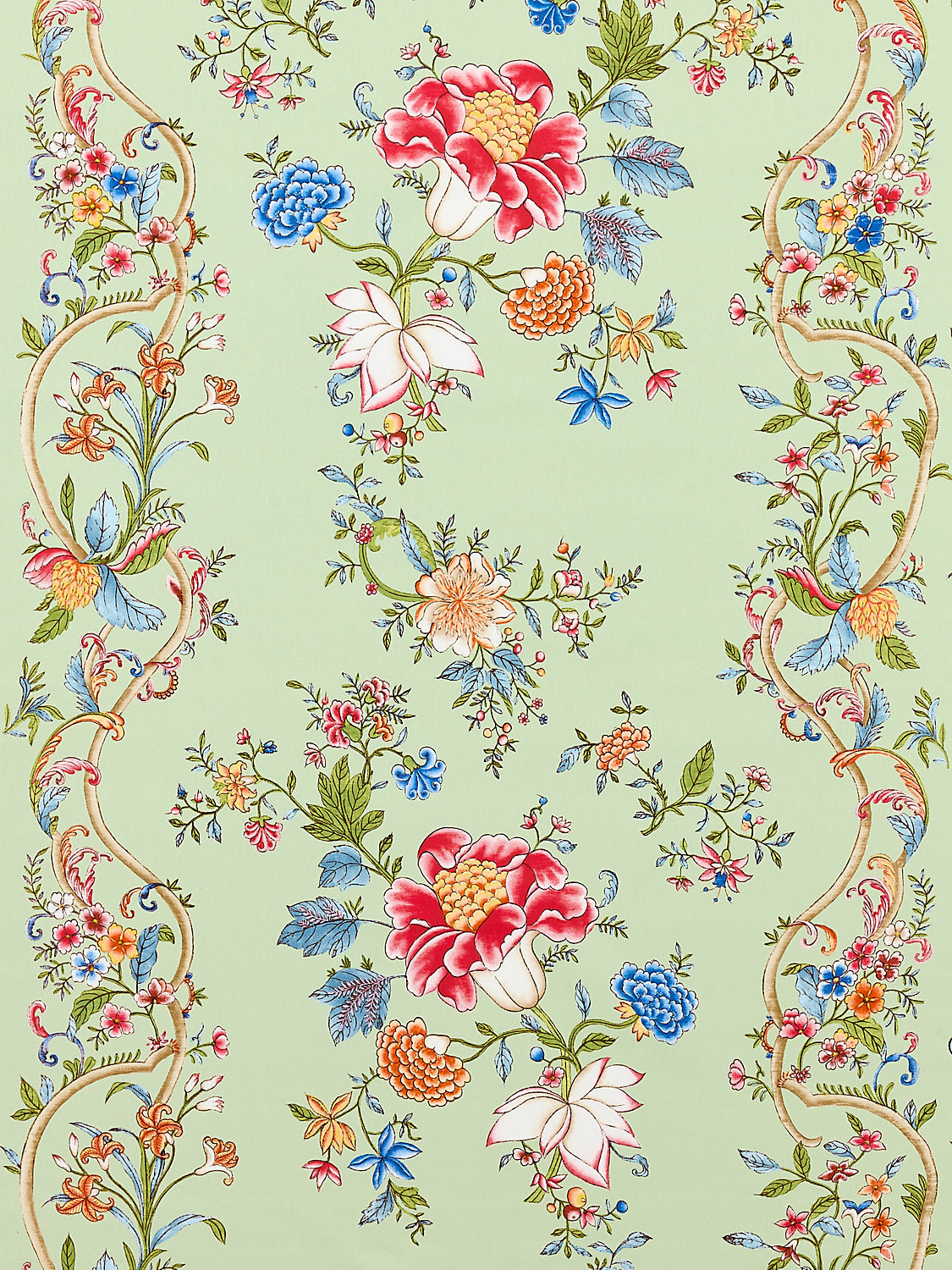 Camellia Trellis - Seafoam Posey - Scalamandre Fabric