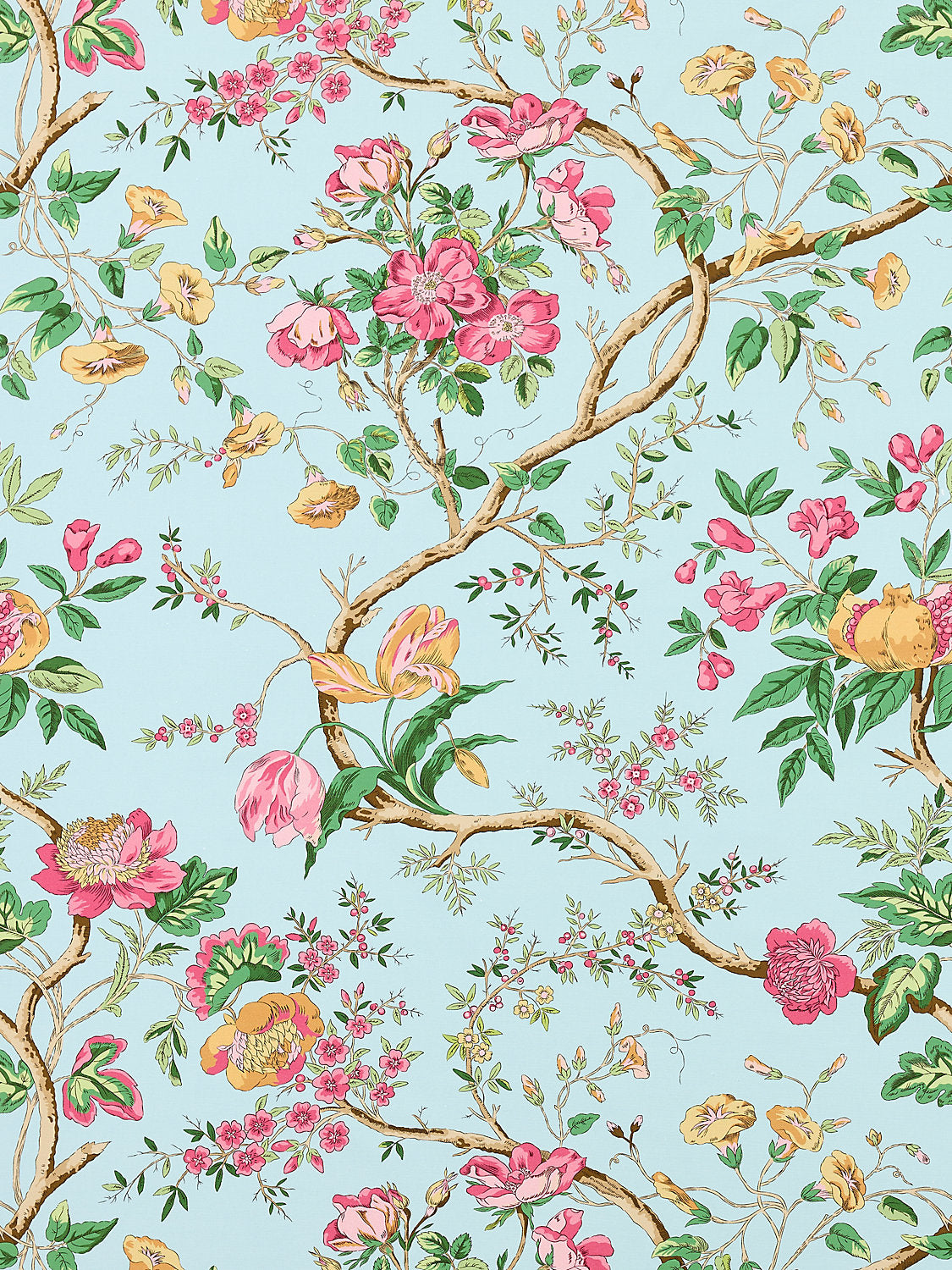 Persephone Print - Spring Sky - Scalamandre Fabric