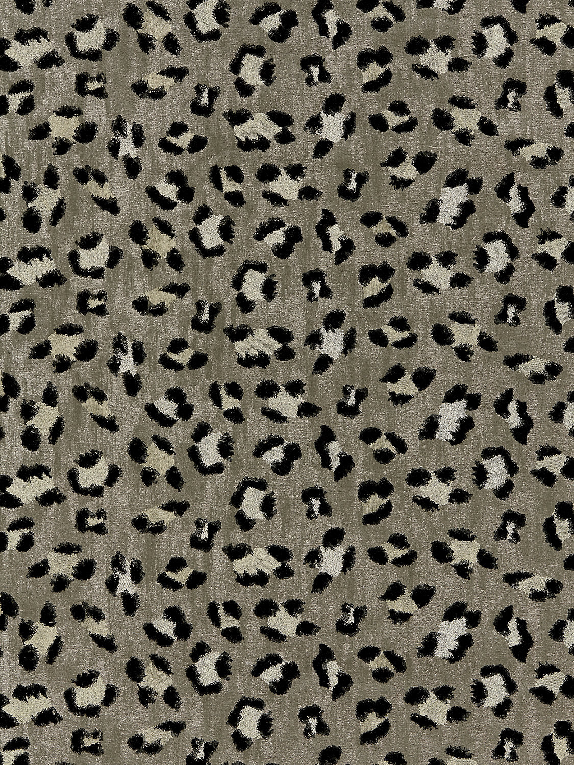 Broderie Leopard - Ebony On Silver