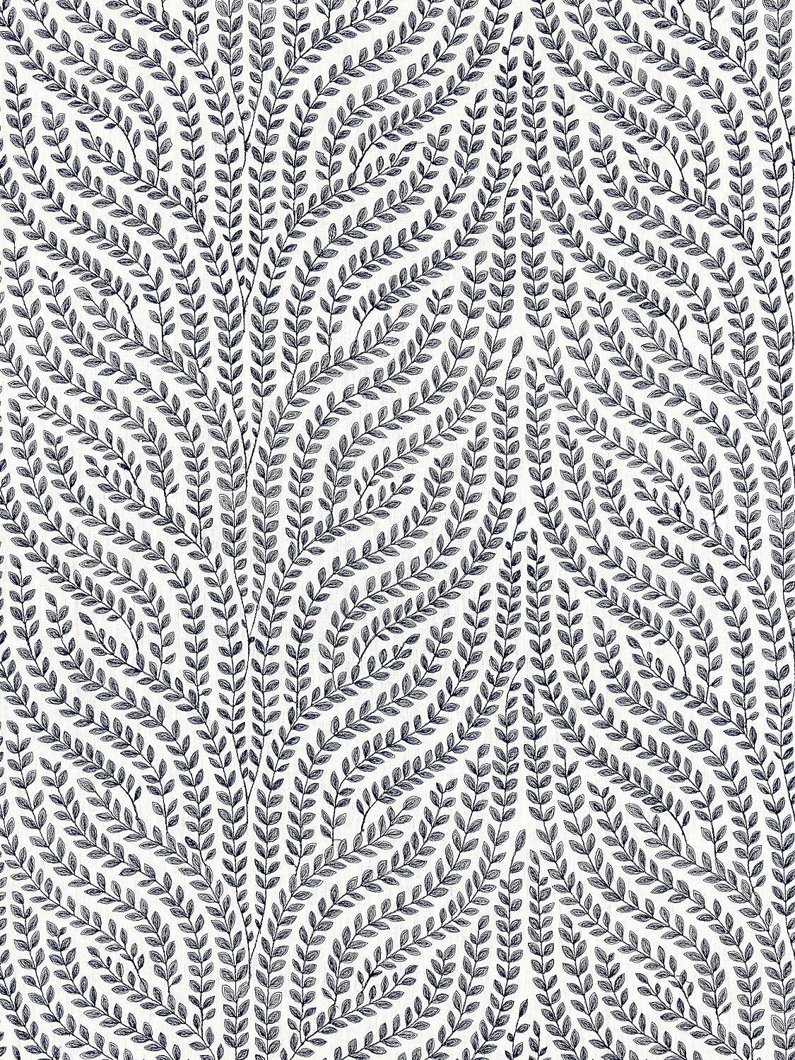 Willow Vine Embroidery - Navy