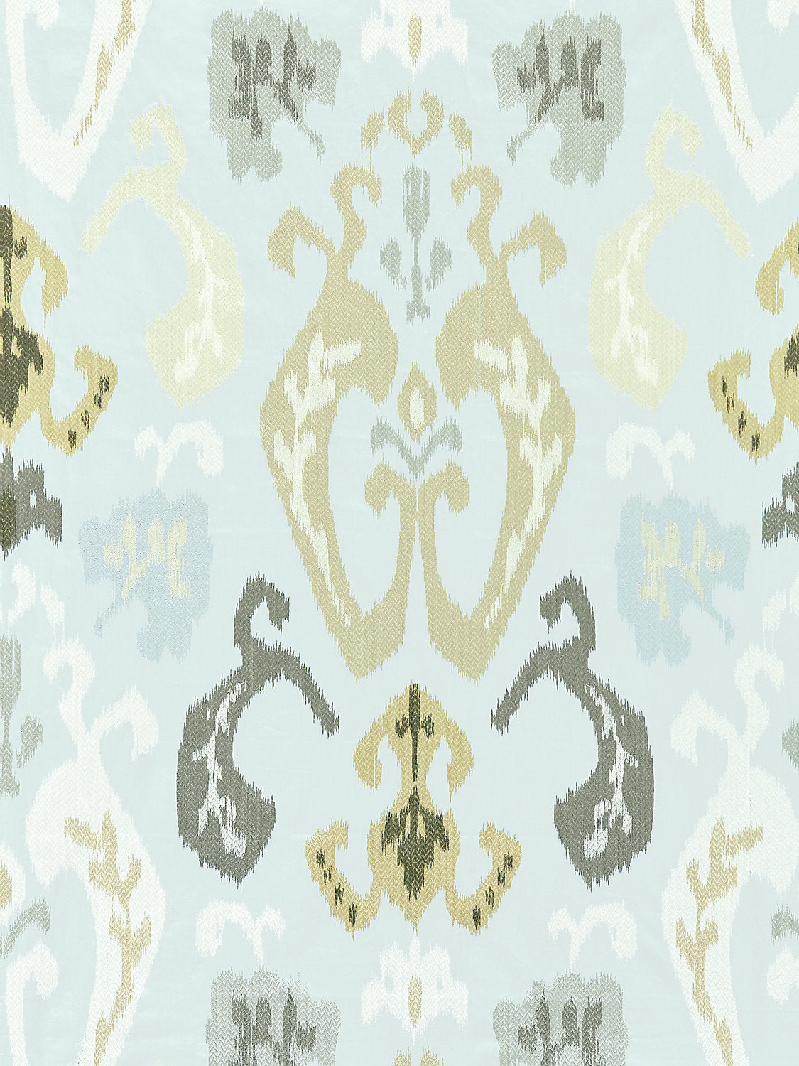 Mandalay Ikat Embroidery - Mineral