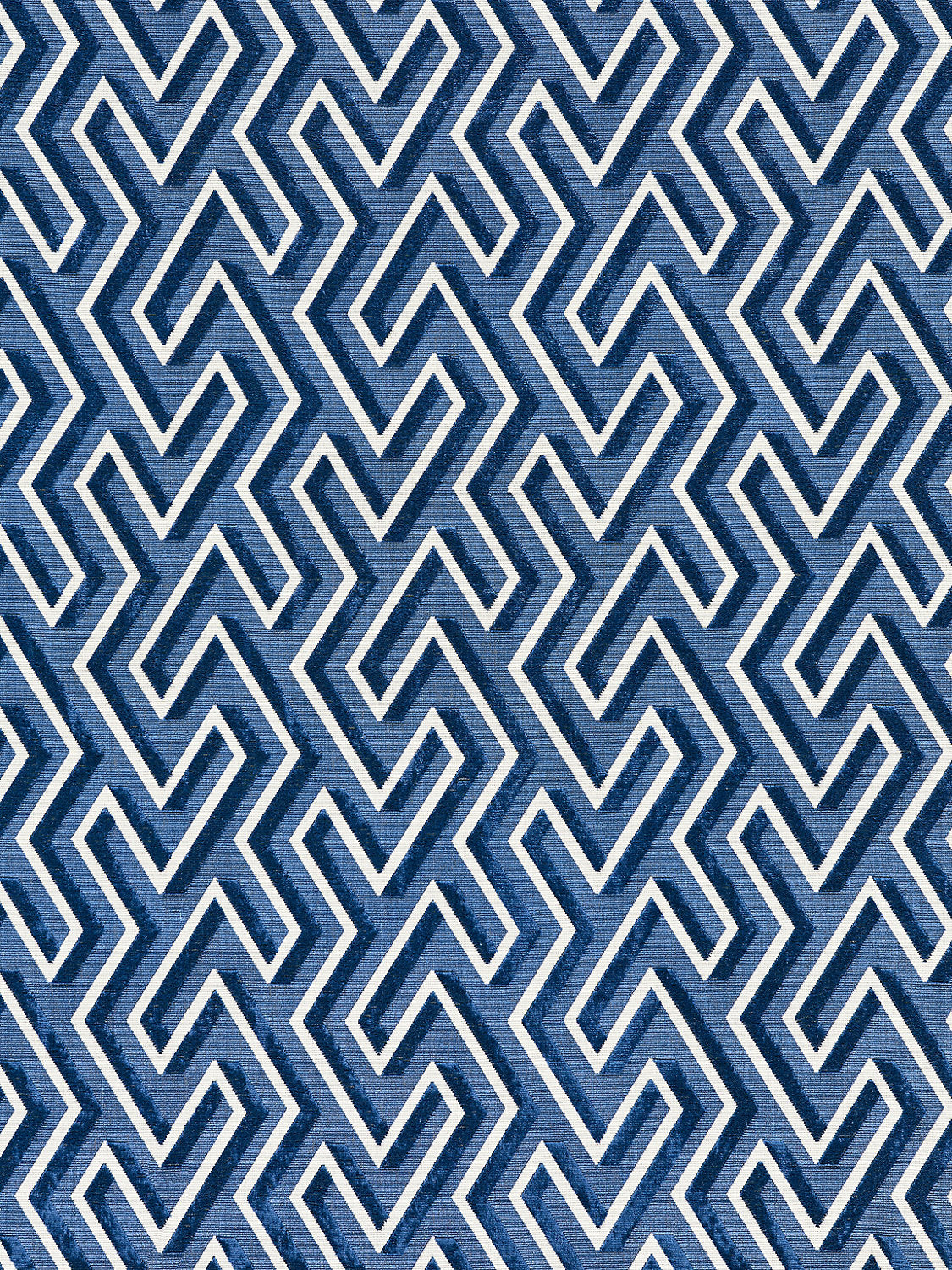 Maze Velvet - Cobalt - Scalamandre Fabric