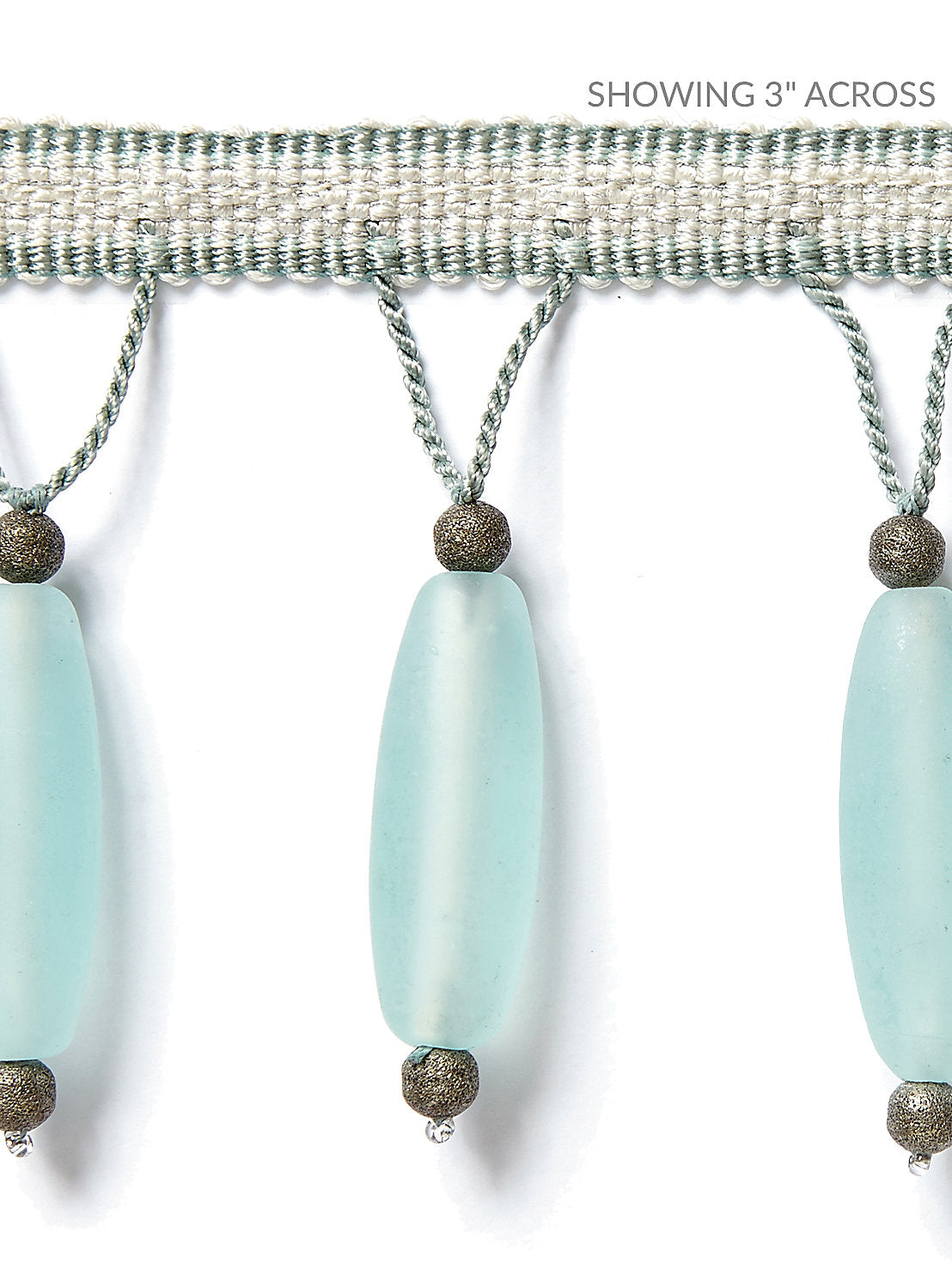 Vionnet Beaded Fringe - Aquamarine - Scalamandre Trim