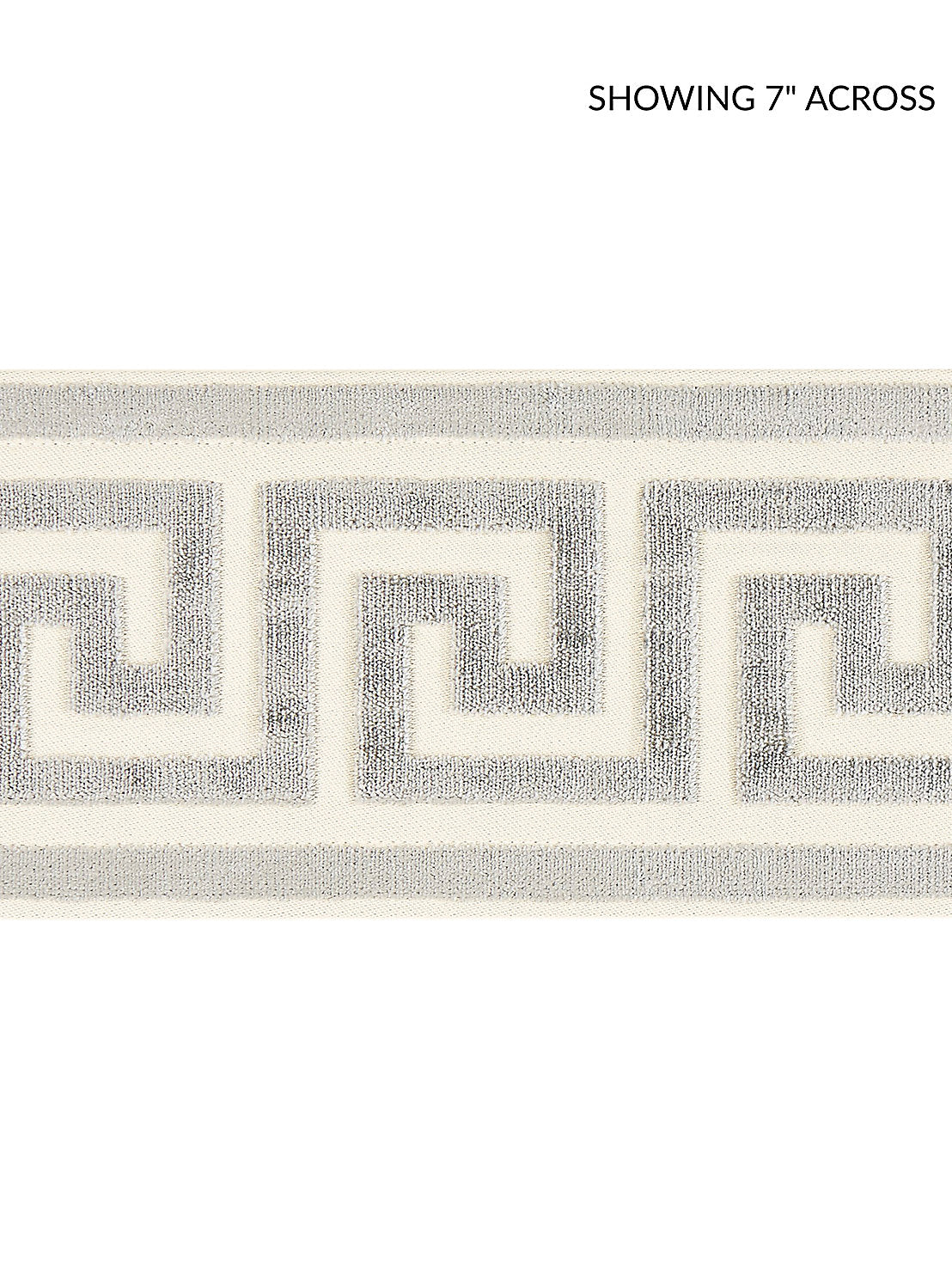 Greek Key Velvet Tape - Smoke