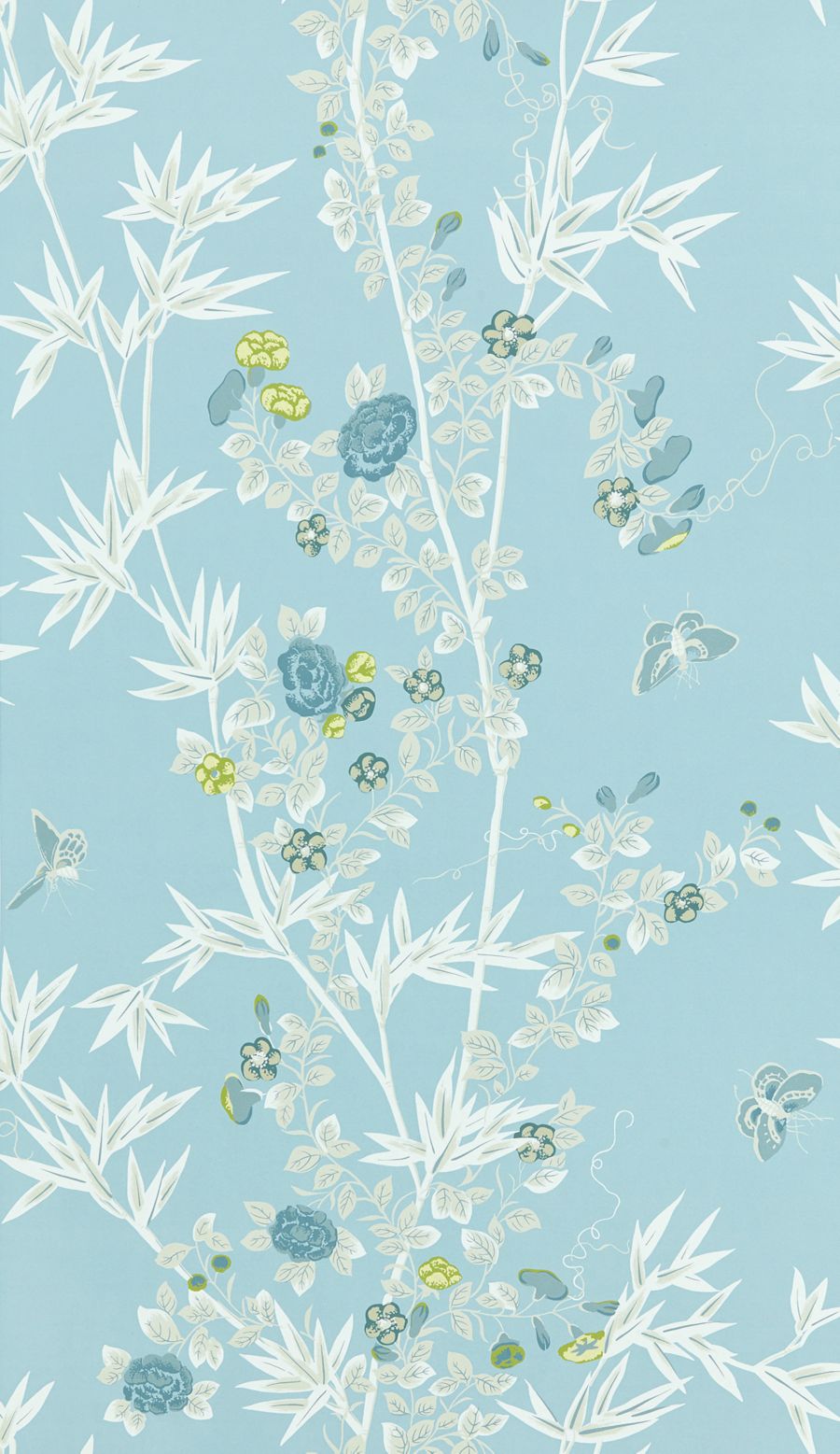 Jardin De Chine wallpaper in Ciel by Scalamandré - Scalamandre Wallpaper