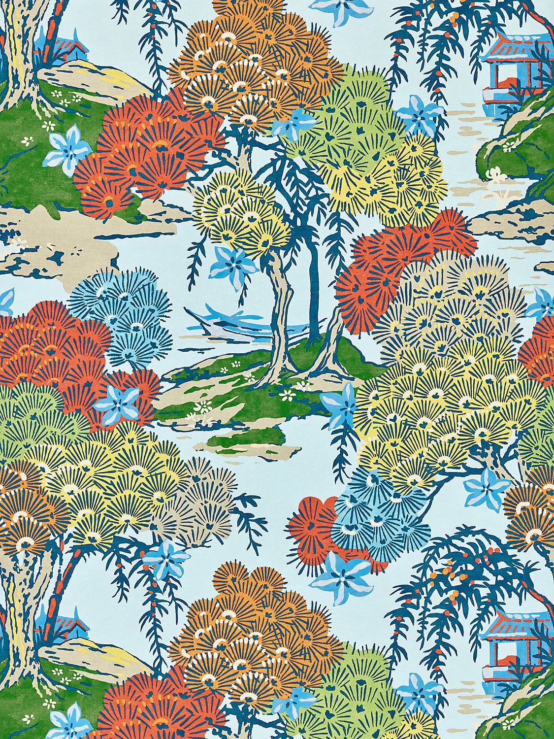 Sea Of Trees | Wallcovering - Kaleidescope - Scalamandre Wallpaper