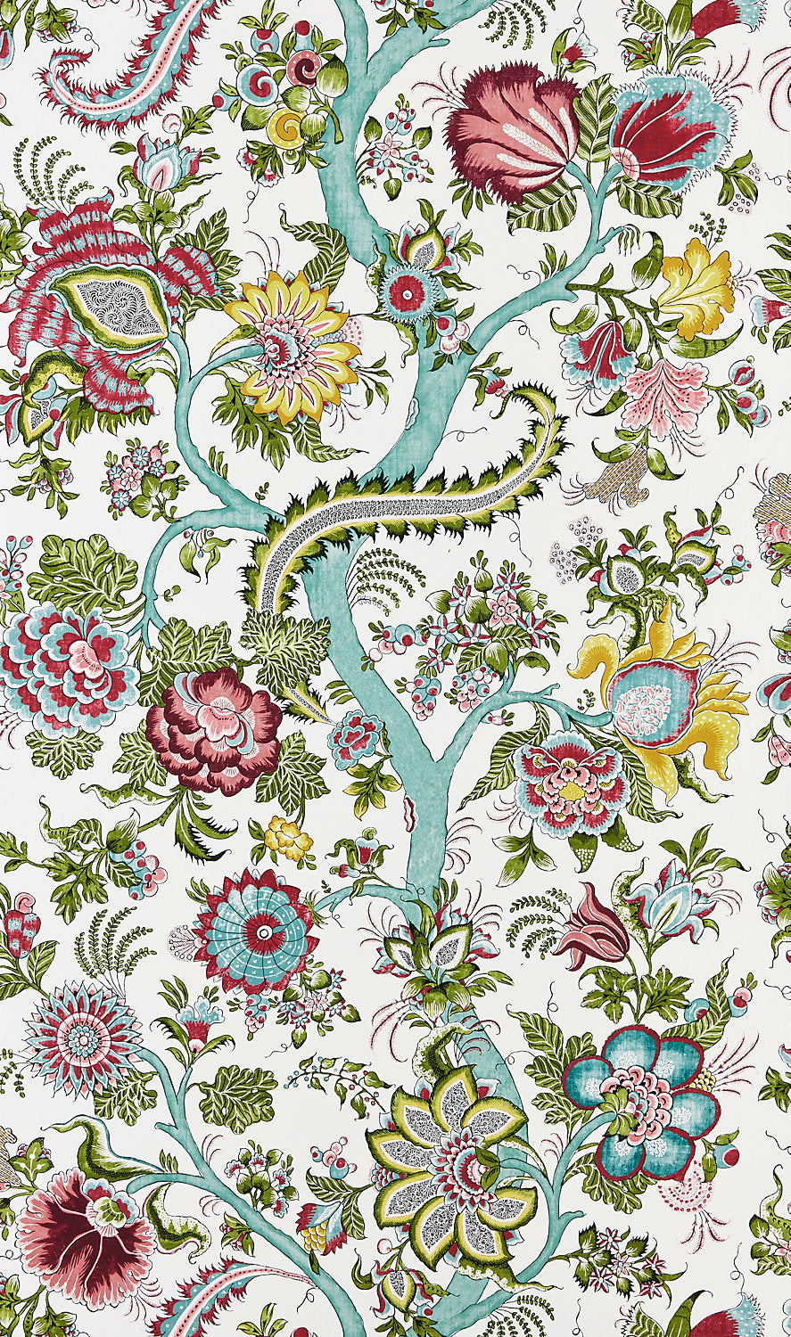 Metropolitan Palampore - Flower Garden - Scalamandre Wallpaper