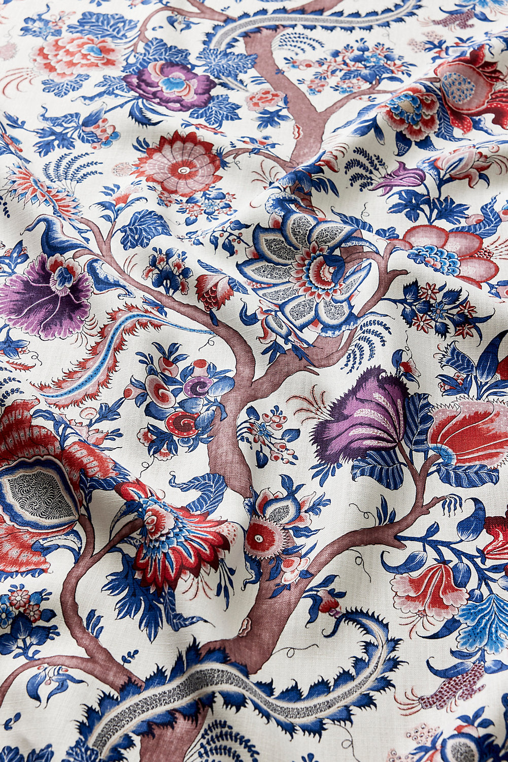 Metropolitan Palampore Print - Red Multi - Scalamandre Fabric