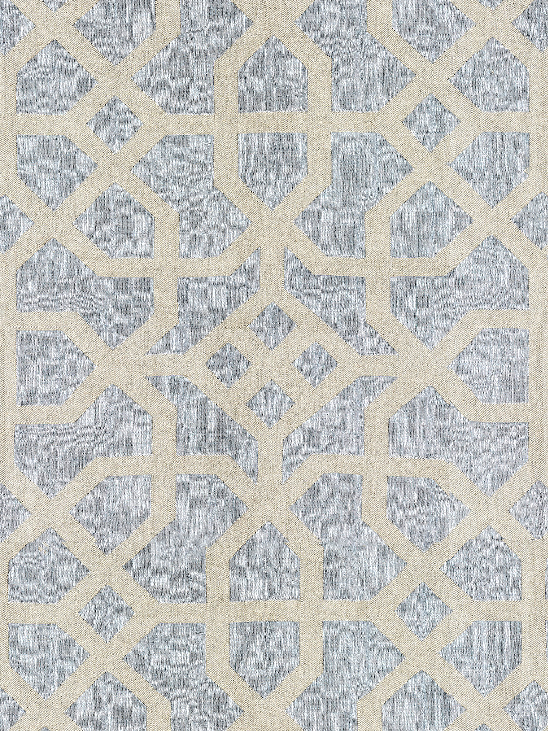 Linen Lattice - Bluestone & Fog - Scalamandre Fabric