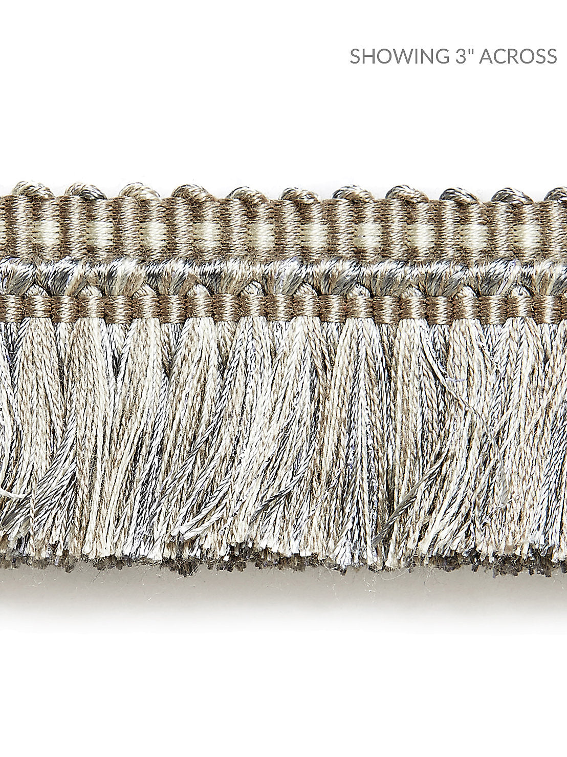 Shimmer Brush Fringe - Silver Grey - Scalamandre Trim