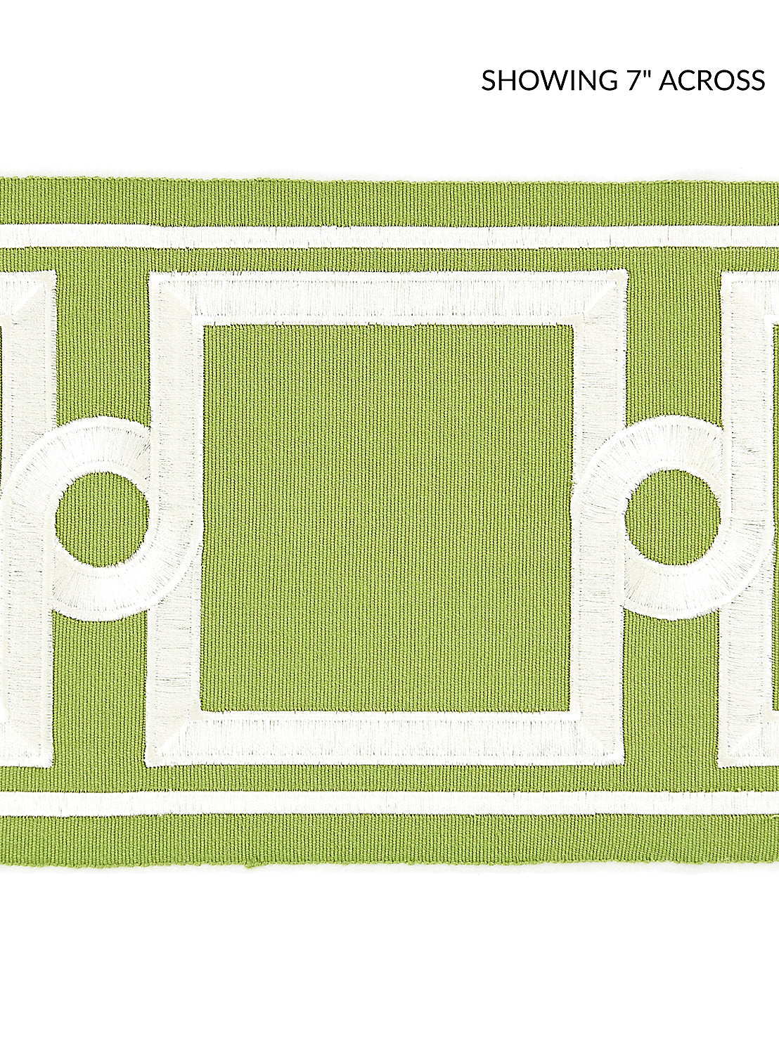 Square Link Embroidered Tape - Pear
