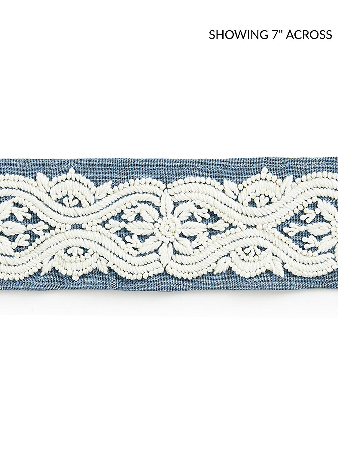 Linnea Embroidered Tape - Copenhagen Blue - Scalamandre Trim